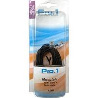 Enzo Pro-1 Modulair 6p4c naar 6p4c zwart 6.0 meter 9297025