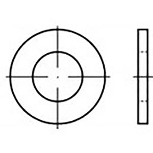 Onderlegring 2.5 mm 6 mm Staal 5000 stuk(s) TOOLCRAFT TO-6853557