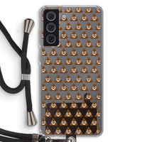 Poop emoji: Samsung Galaxy S21 FE Transparant Hoesje met koord