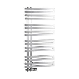 Designradiator Sapho Volga Recht 50x97.6 cm 265W Geborsteld RVS Sapho