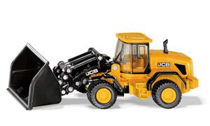 Siku JCB 457 Shovel 1:87 metaal/kunststof geel/zwart scharnierend koppelstuk beweegbare graafbak