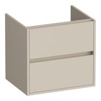 Brauer Adore - Onderkast - 60 cm - met 2 Softclose Lades Greeploos en 1 Sifon Uitsparing - Mat Beige