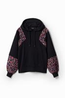 Jacquard sweatshirt met luipaardprint - BLACK - XXL