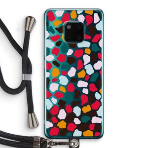 Colored Giraffe: Huawei Mate 20 Pro Transparant Hoesje met koord