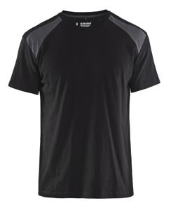 Blåkläder T-Shirt bicolour 33791042 | Zwart/Medium grijs | Maat L - 7330509814024