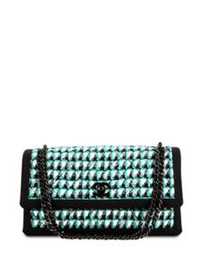 CHANEL Pre-Owned sac porté épaule Timeless en tweed (2016) - Vert