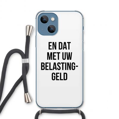 Belastinggeld: iPhone 13 Transparant Hoesje met koord