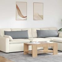 VidaXL Sofa kussens 2 pcs lichtgrijs 120 x 40 cm stof