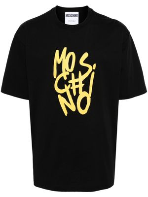 Moschino t-shirt en coton à logo imprimé - Noir