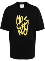 Moschino t-shirt en coton à logo imprimé - Noir