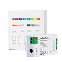 Touch panel RGB wandbediening inclusief controller draadloos op batterij