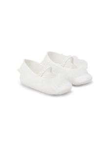 Monnalisa ballerines en satin à volants - Blanc