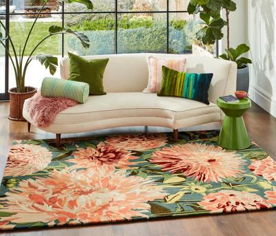 Harlequin - Dahlia Coral Wilderness 142408 - 140x200 cm Vloerkleed