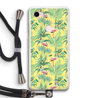 Flamingo party: Pixel 3 Transparant Hoesje met koord