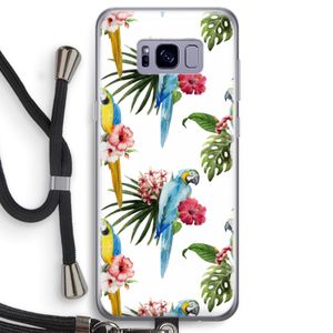 Kleurrijke papegaaien: Samsung Galaxy S8 Transparant Hoesje met koord