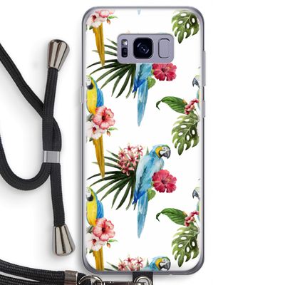 Kleurrijke papegaaien: Samsung Galaxy S8 Transparant Hoesje met koord