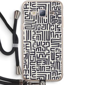 Moroccan Print: Samsung Galaxy J3 (2016) Transparant Hoesje met koord