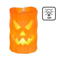 LED Kaars Pompoen 10x6 cm - Boland