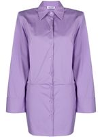 The Attico robe-chemise à épaulettes - Violet