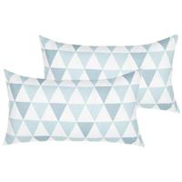 Beliani-TRIFOS -Tuinkussen set van 2-Blauw-40 x 70 cm-Polyester - thumbnail