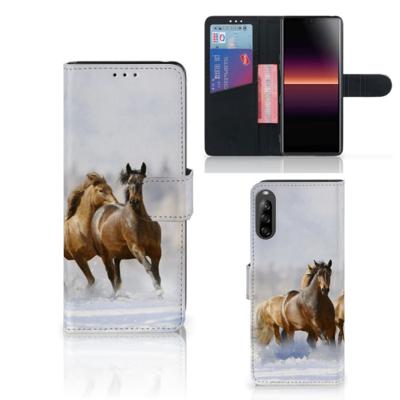 Sony Xperia L4 | Telefoonhoesje | Met pasjeshouder | Paarden