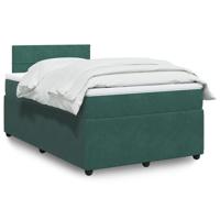 Boxspring met matras fluweel donkergroen 120x190 cm Boxspring met matras fluweel donkergroen 120x190 cm