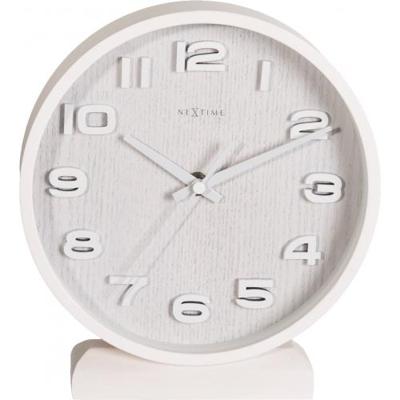 NeXtime klok 5192wi wood wood small 22x20 cm, wall, white