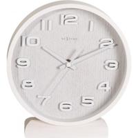 NeXtime klok 5192wi wood wood small 22x20 cm, wall, white