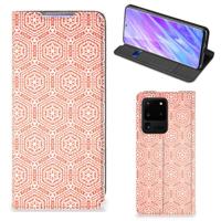 Samsung Galaxy S20 Ultra | Hoesje met Magneet | Pattern Orange