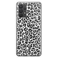Samsung Galaxy A32 4G siliconen telefoonhoesje - Luipaard grijs Samsung Galaxy A32 4G siliconen telefoonhoesje - Luipaard grijs