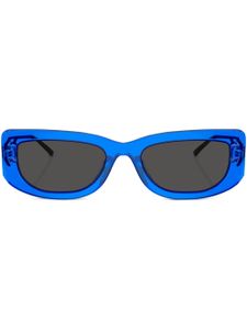 Prada Eyewear lunettes de soleil rectangulaires à plaque logo - Bleu