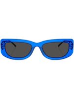 Prada Eyewear lunettes de soleil rectangulaires à plaque logo - Bleu - thumbnail