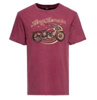 King Kerosin Bobber T Shirt Oilwashed Burgundy -XXL