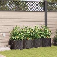 VidaXL Tuin bloempot 4 pcs bruin staal