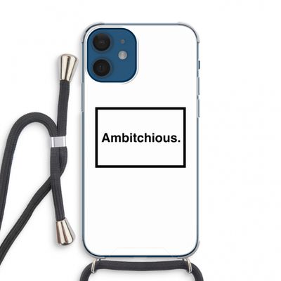Ambitchious: iPhone 12 mini Transparant Hoesje met koord