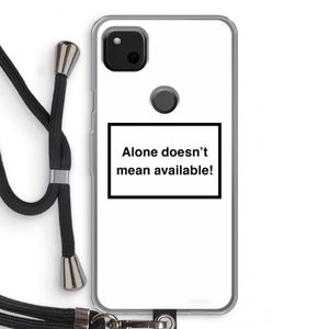 Alone: Pixel 4a Transparant Hoesje met koord