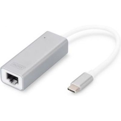 Digitus USB-C til RJ45 adapter, alu., Chipset RTL8153