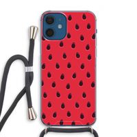 Watermelon: iPhone 12 Transparant Hoesje met koord