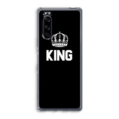 King zwart: Sony Xperia 5 Transparant Hoesje