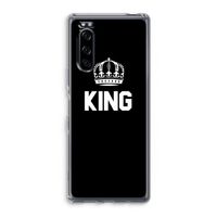 King zwart: Sony Xperia 5 Transparant Hoesje