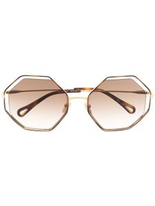 Chloé Eyewear lunettes de soleil à monture oversize - Marron