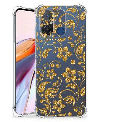 Xiaomi Redmi 12C Case Gouden Bloemen Xiaomi Redmi 12C Case Gouden Bloemen
