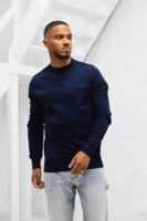 Malelions Knitted Sweater Heren Donkerblauw - Maat S - Kleur: Donkerblauw | Soccerfanshop
