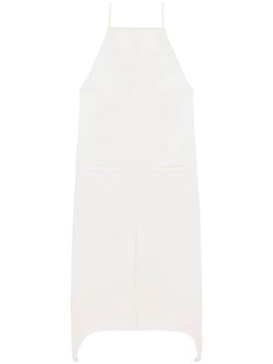 Courrèges robe courte sans manches à patch logo - Blanc