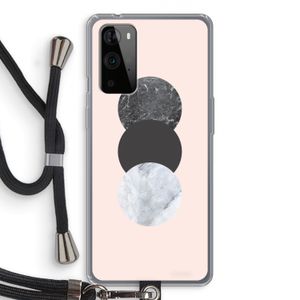 Marmeren cirkels: OnePlus 9 Pro Transparant Hoesje met koord