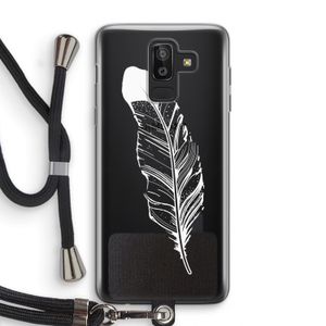 Pluim: Samsung Galaxy J8 (2018) Transparant Hoesje met koord