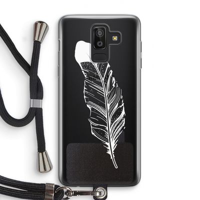 Pluim: Samsung Galaxy J8 (2018) Transparant Hoesje met koord