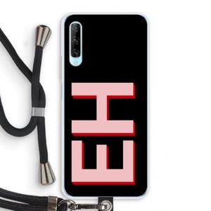 Monogram: Huawei P Smart Pro Transparant Hoesje met koord