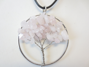 Tree of Life ketting rozenkwarts - Spirituele Sieraden en Edelstenen - Spiritueelboek.nl