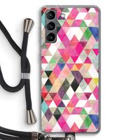 Gekleurde driehoekjes: Samsung Galaxy S21 Transparant Hoesje met koord